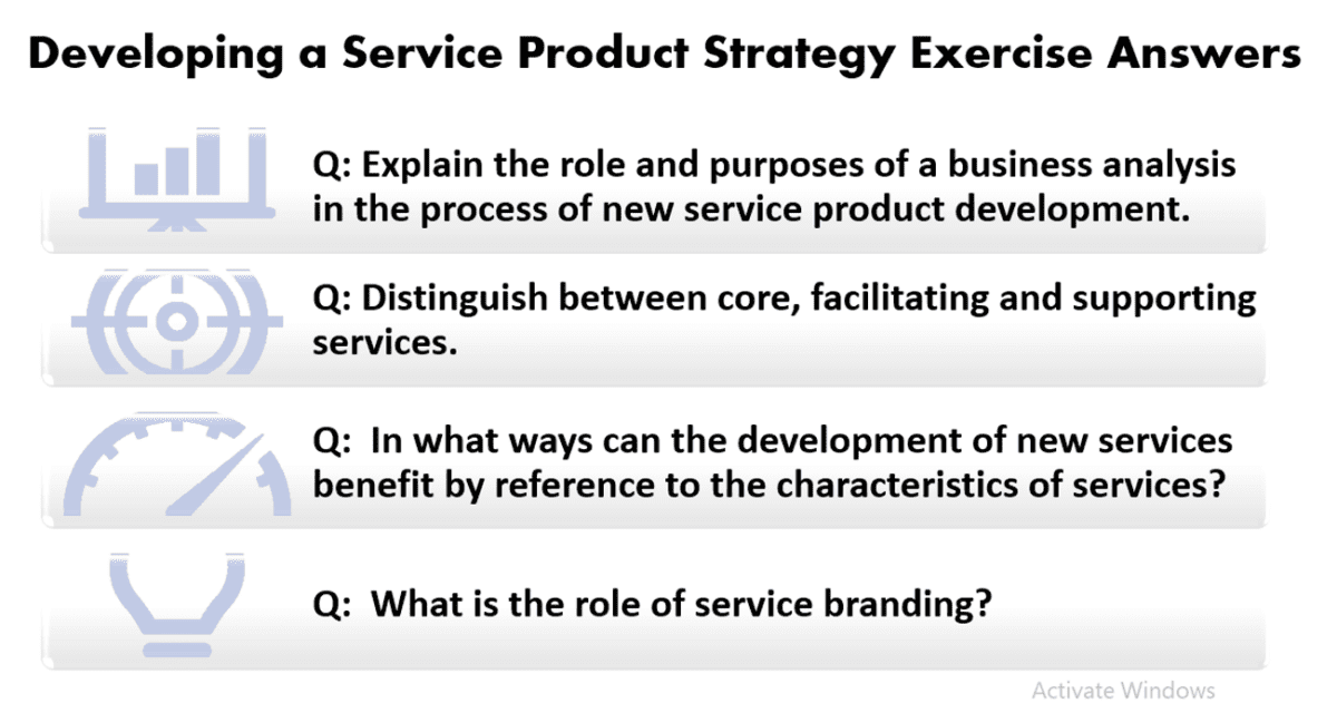 Service Product Strategy Exercise Answers