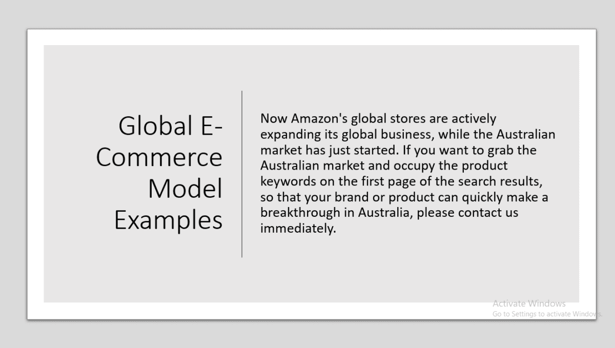 Global e-commerce models for brand management