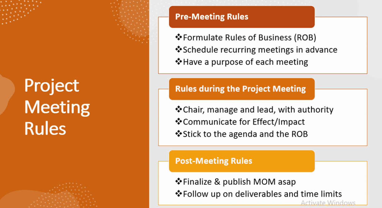 What are Project Meetings, Meeting types & Rules - Communication 7Cs