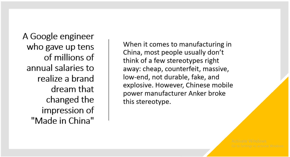 Changing 'Made in China' brand myth in US – Anker Example