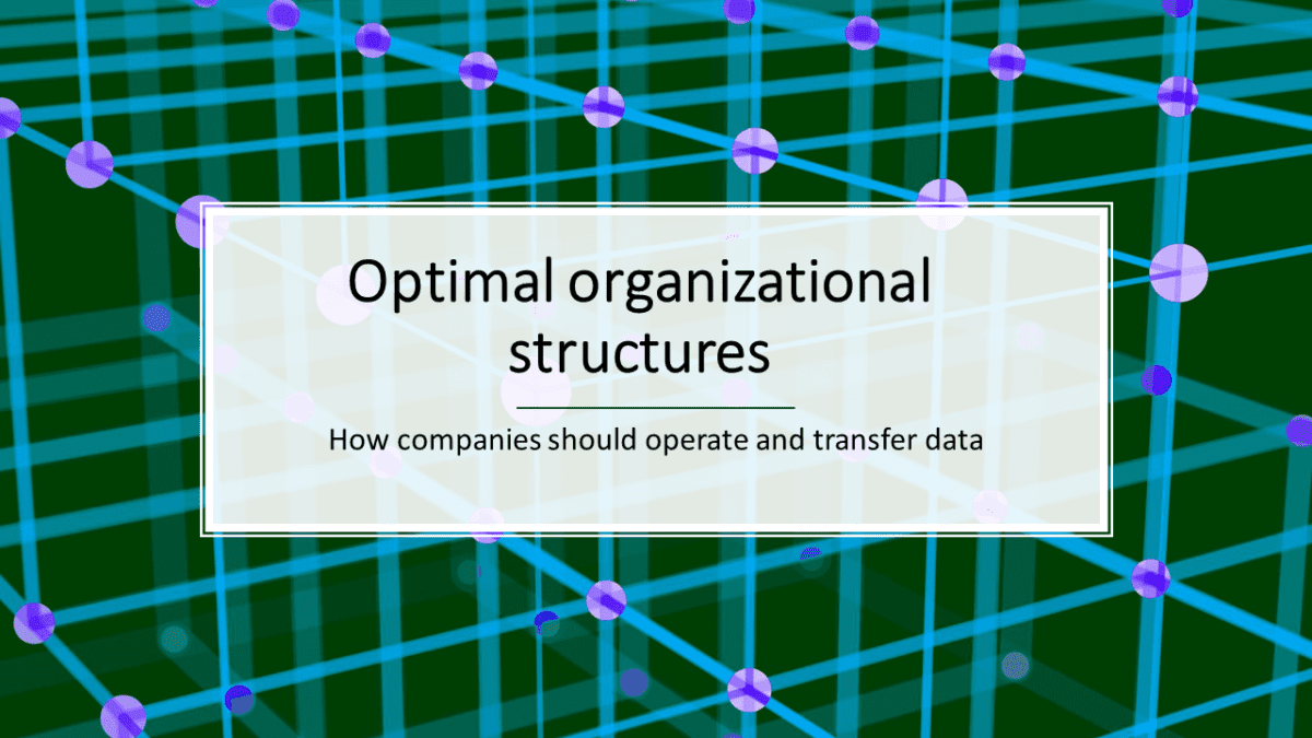 Optimal organizational structures